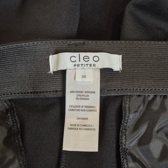 NWT Cleo Petites Kathryn Black Straight Leg Dress Pants Size 20 Petite High Rise - Picture 7 of 7